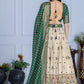 DEIANA'S Jacquard With Jari Print Weaving Lehenga Choli - Off White - Swadesiicart