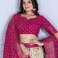 DEIANA'S Jacquard With Jari Print Weaving Lehenga Choli - Off White - Swadesiicart