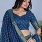 DEIANA'S Jacquard With Jari Print Weaving Lehenga Choli - Off White - Swadesiicart