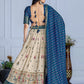 DEIANA'S Jacquard With Jari Print Weaving Lehenga Choli - Off White - Swadesiicart