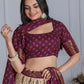 DEIANA'S Jacquard With Jari Print Weaving Lehenga Choli - Off White - Swadesiicart
