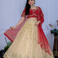 DEIANA'S Heavy Embroidery With Sequence Work Lehenga Choli - Off White - Swadesiicart