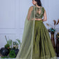 DEIANA'S Heavy Embroidery With Sequence Work Lehenga Choli - Mehndi - Swadesiicart