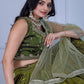DEIANA'S Heavy Embroidery With Sequence Work Lehenga Choli - Mehndi - Swadesiicart