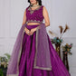 DEIANA'S Heavy Embroidery With Sequence Work Lehenga Choli - Wine - Swadesiicart