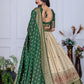 DEIANA'S Jacquard With Jari Lining With Print Lehenga Choli - Off White - Swadesiicart