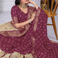 DEIANA'S Jacquard With Jari Lining With Print Lehenga Choli - Off White - Swadesiicart