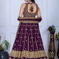 DEIANA'S Heavy Embroidery With Thread Work Lehenga Choli - Wine - Swadesiicart