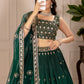 DEIANA'S Heavy Embroidery With Thread Work Lehenga Choli - Green - Swadesiicart