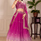 DEIANA'S Heavy Embroidery With Thread Work Lehenga Choli - Pink - Swadesiicart