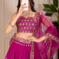 DEIANA'S Heavy Embroidery With Thread Work Lehenga Choli - Pink - Swadesiicart