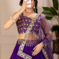 DEIANA'S Heavy Embroidery With Thread Work Lehenga Choli - Purple - Swadesiicart