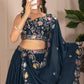 DEIANA'S Heavy Plain with crease work Lehenga Choli - Rama - Swadesiicart