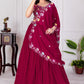 DEIANA'S Heavy Plain with crease work Lehenga Choli - Red - Swadesiicart