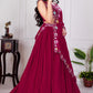 DEIANA'S Heavy Plain with crease work Lehenga Choli - Red - Swadesiicart