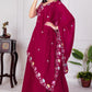 DEIANA'S Heavy Plain with crease work Lehenga Choli - Red - Swadesiicart