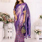 Anaita Lavender Banarasi Chaturi Silk With Weaving Saree With Blouse