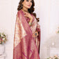 Anaita Off White Banarasi Chaturi Silk With Weaving Saree With Blouse