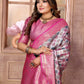 Anaita Rani Pink Banarasi Chaturi Silk With Weaving Saree With Blouse