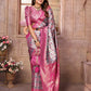 Anaita Rani Pink Banarasi Chaturi Silk With Weaving Saree With Blouse