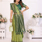 Anaita Light Green Tissue Silk With Butti Weaving Saree With Blouse