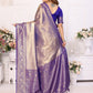 Anaita Lavender Tissue Silk With Butti Weaving Saree With Blouse