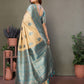 Anaita Light Blue Viscose Silk With Butties Weaving Saree With Blouse