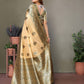 Anaita Dark Green Viscose Silk With Butties Weaving Saree With Blouse
