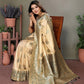 Anaita Dark Green Viscose Silk With Butties Weaving Saree With Blouse