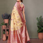 Anaita Rani Pink Viscose Silk With Butties Weaving Saree With Blouse