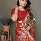 Anaita Mehendi Tissue Silk With Paithani Woven Saree With Blouse