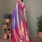 Anaita Lavender Tissue Silk With Paithani Woven Saree With Blouse