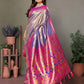 Anaita Lavender Tissue Silk With Paithani Woven Saree With Blouse