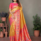 Anaita Golden Tissue Silk With Paithani Woven Saree With Blouse