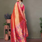 Anaita Orange Tissue Silk With Paithani Woven Saree With Blouse