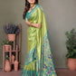 Anaita Light Green Tissue Silk With Paithani Woven Saree With Blouse