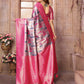 Anaita Purple Banarasi Chaturi Silk With Zari Weaving Saree With Blouse