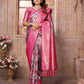 Anaita Purple Banarasi Chaturi Silk With Zari Weaving Saree With Blouse