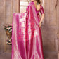 Anaita Rani Pink Banarasi Chaturi Silk With Zari Weaving Saree With Blouse