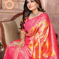 Anaita Orange Banarasi Chaturi Silk With Zari Weaving Saree With Blouse