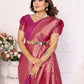 Anaita Purple Silk With Zari Weaving Saree With Blouse