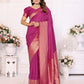 Anaita Purple Silk With Zari Weaving Saree With Blouse
