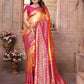 Anaita Light Orange Tissue Silk With Weaving Saree With Blouse