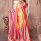 Anaita Light Orange Tissue Silk With Weaving Saree With Blouse