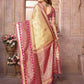 Anaita Cream Tissue Silk With Weaving Saree With Blouse