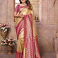 Anaita Cream Tissue Silk With Weaving Saree With Blouse