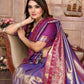 Anaita Lavender Tissue Silk With Weaving Saree With Blouse