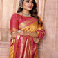 Anaita Yellow Tissue Silk With Weaving Saree With Blouse