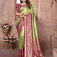 Anaita Light Green Tissue Silk With Weaving Saree With Blouse