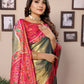 Anaita Mehendi Tissue Silk With Weaving Saree With Blouse